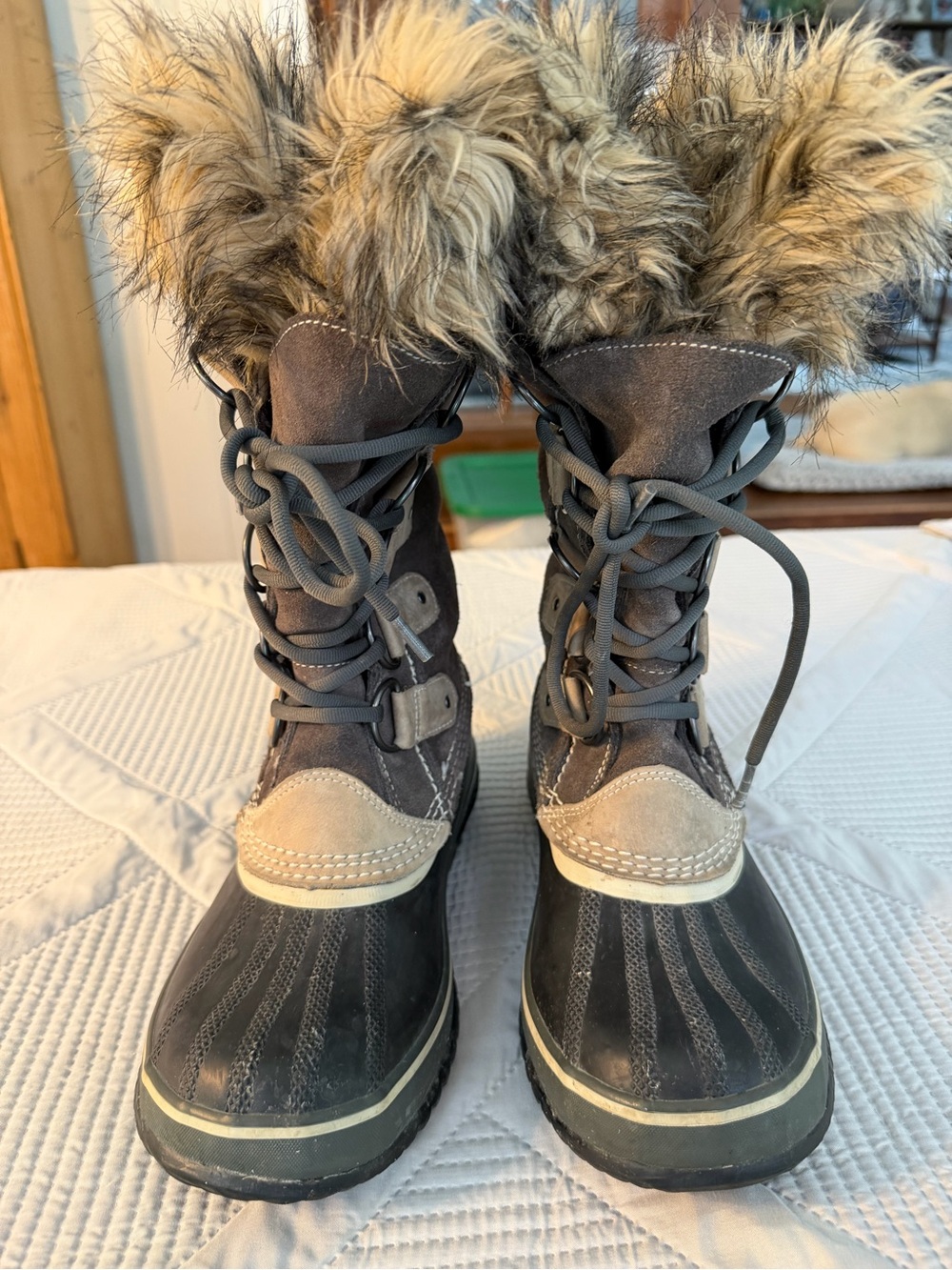 Sorel Joan of Arctic Women's Winter Snow Boots w/Faux Fur Cuff Waterproof Sz 8